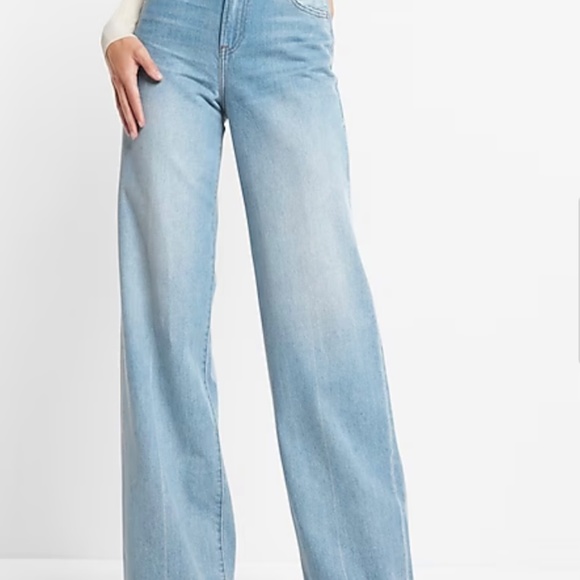 NWT Express Wide Leg High-Rise Jeans - Picture 8 of 8